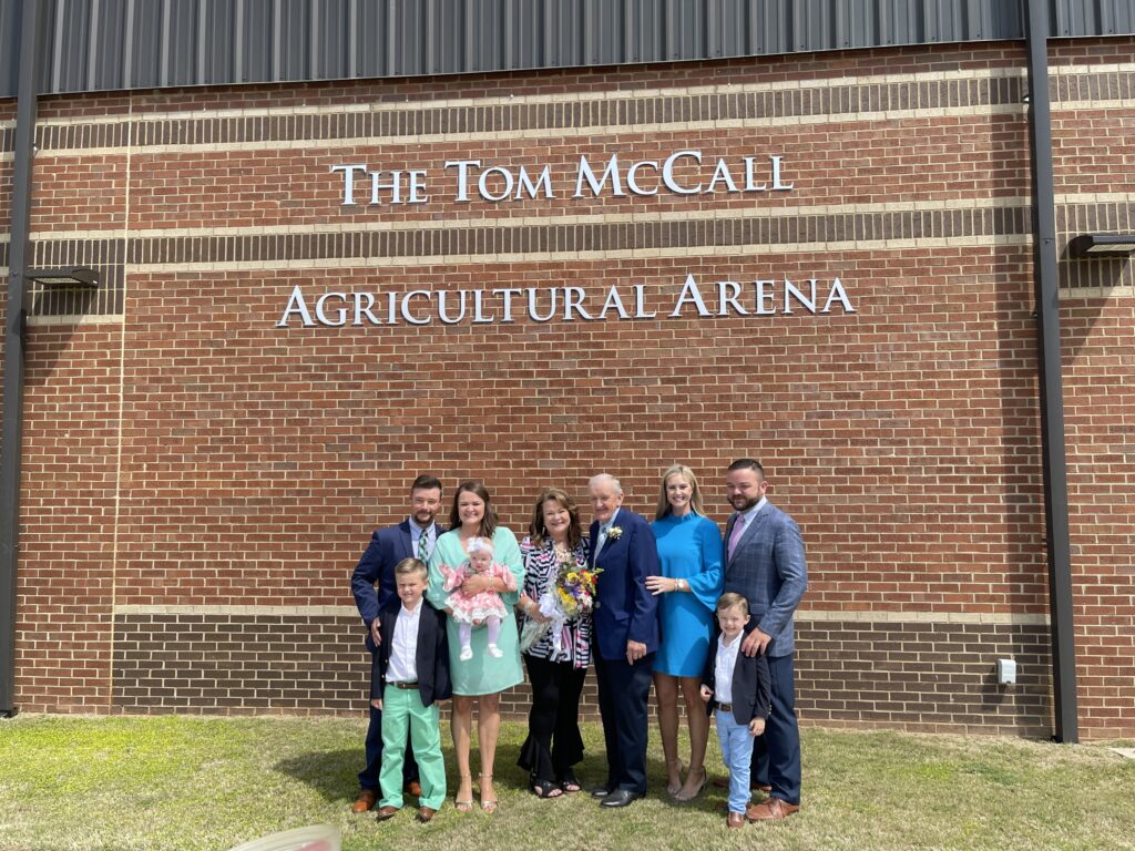 McCall Family in front of the Arena