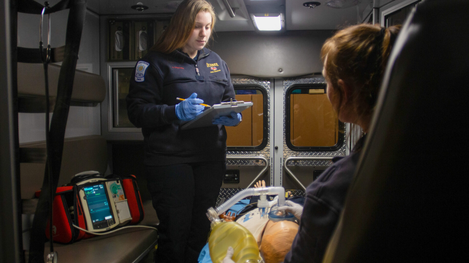 Image of person inside ambulance